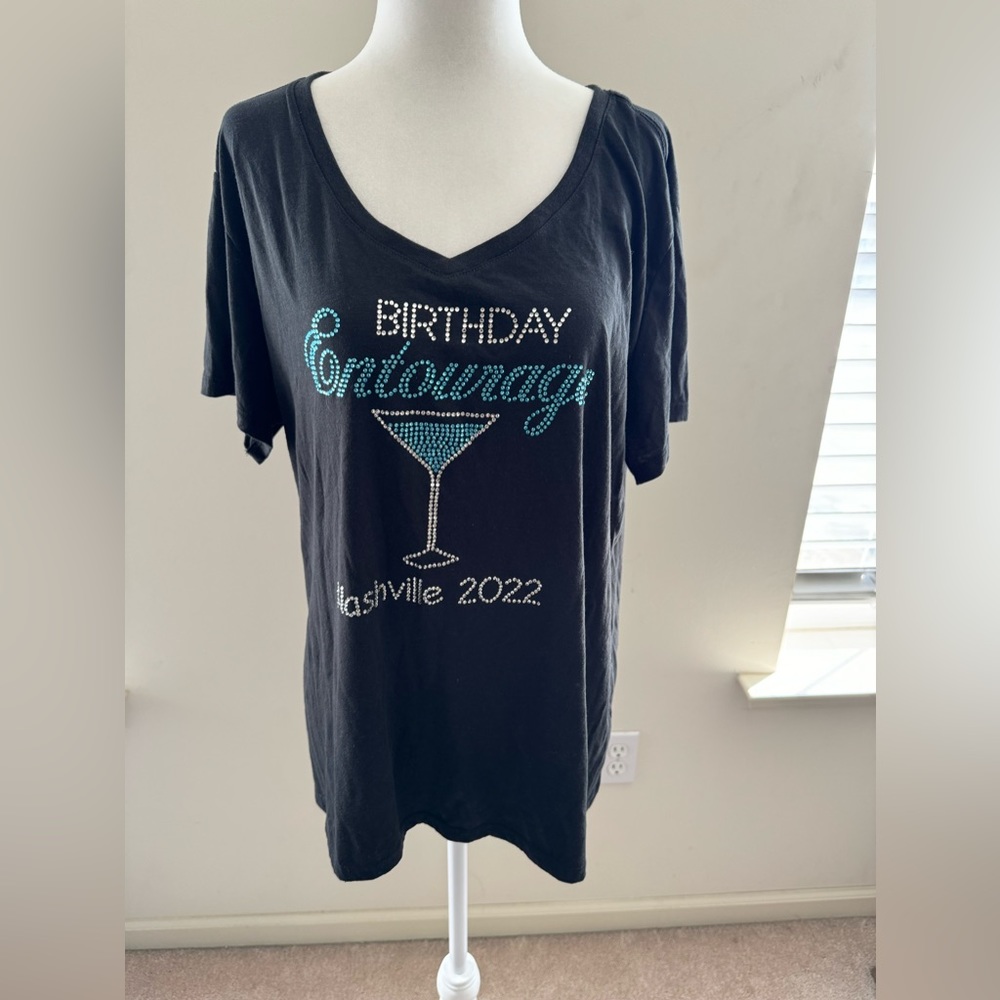 Sparkly Birthday Entourage Tshirt - Nashville 2022